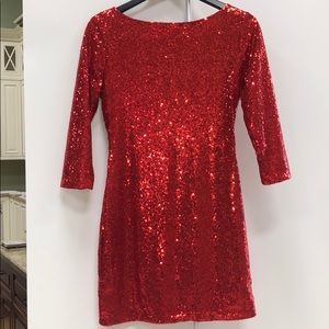 Red sparkle dress